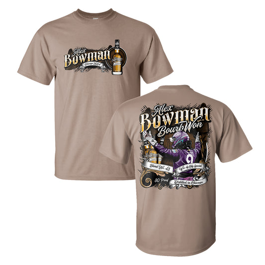 Alex Bowman Chicago Win T-Shirt - Brown Savana