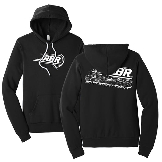 Dirt Street Drift Outline Hoodie - Black