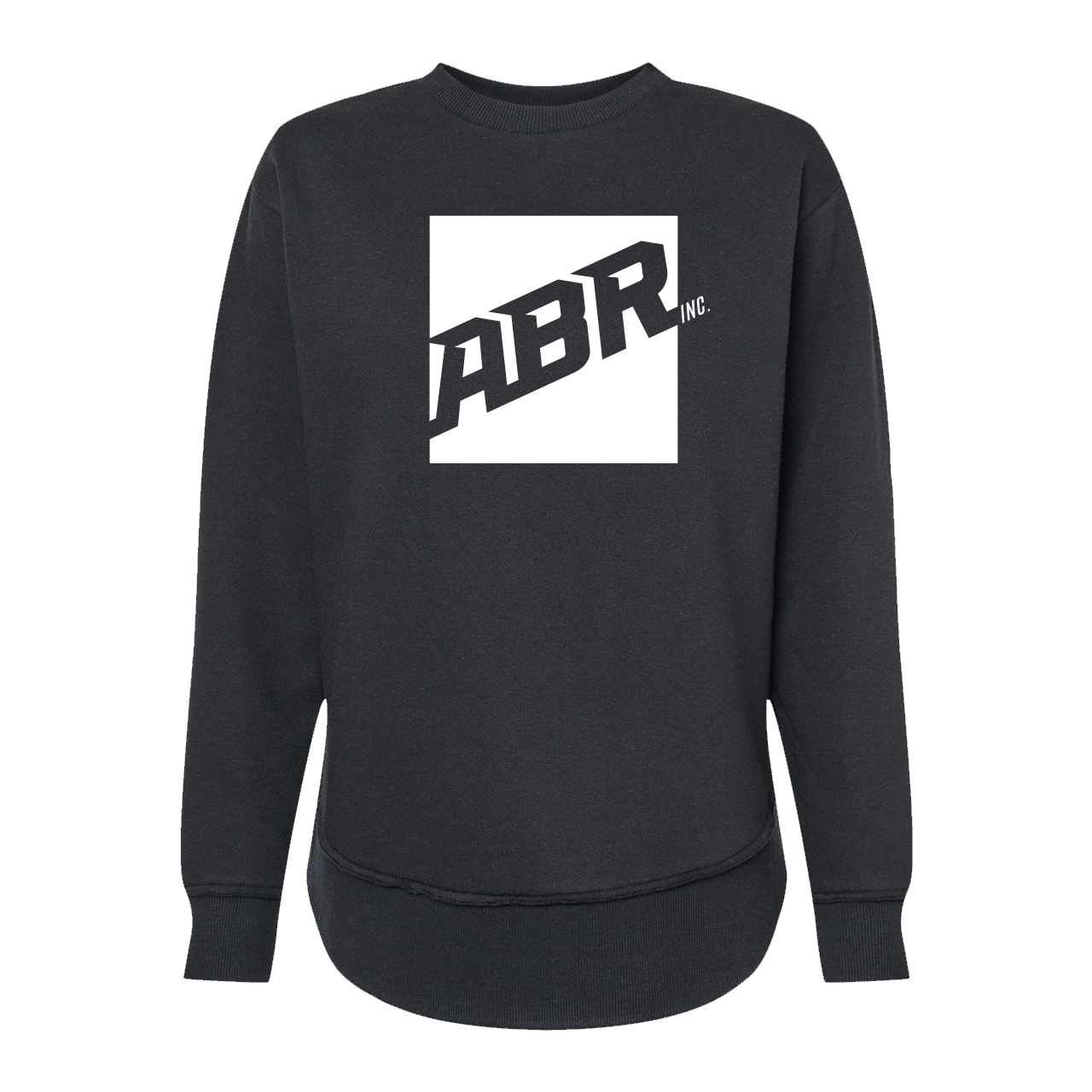 Ladies ABR Square Logo Relaxed Crewneck - Black