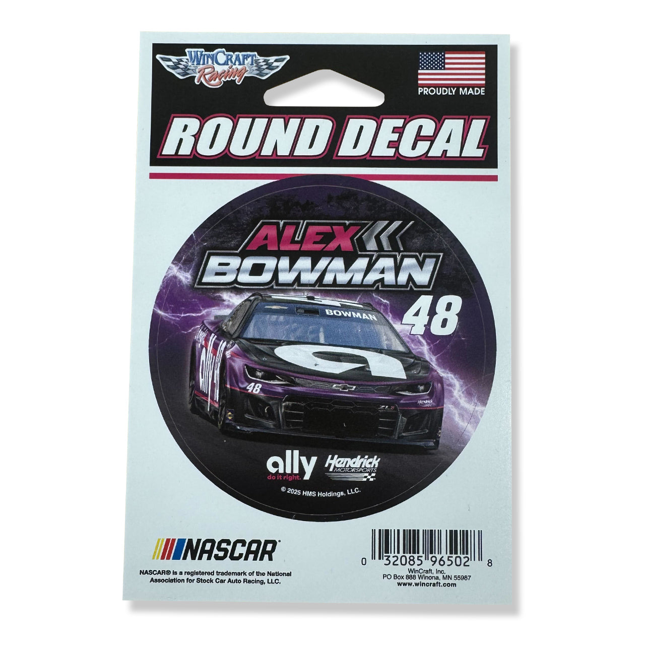 Alex Bowman 48 Car Round Sticker