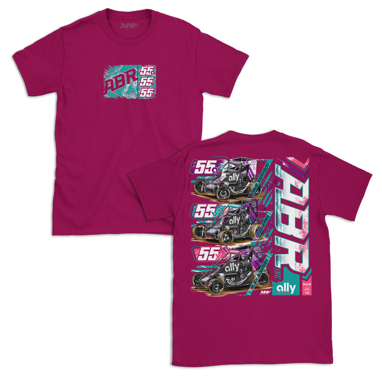 2023 ABR Midget Teams T-Shirt - Berry